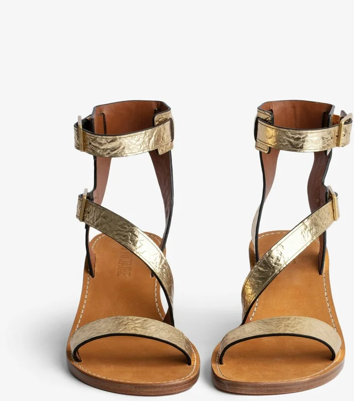 Cecilia Crinkled Caprese Sandals - Image 3