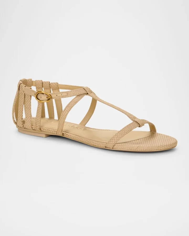 Cecilia Raffia Ankle-Strap Sandals - Image 4