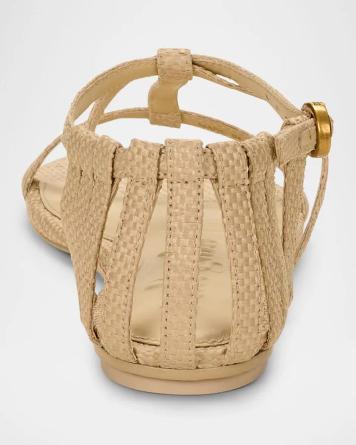 Cecilia Raffia Ankle-Strap Sandals - Image 5