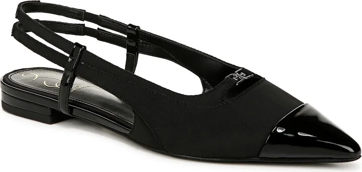 Cecilia Slingback Pointed Cap Toe Flat