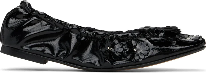 Cecilie Bahnsen Black Orbella Ballerina Flats