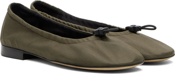 Cecilie Bahnsen Khaki Bona Ballerina Flats - Image 4
