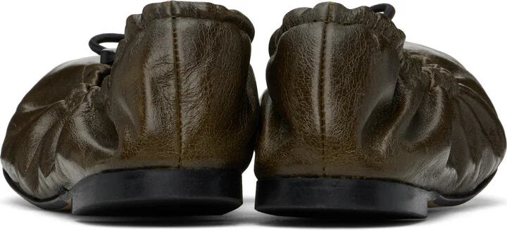 Cecilie Bahnsen Khaki Orbella Ballerina Flats - Image 2