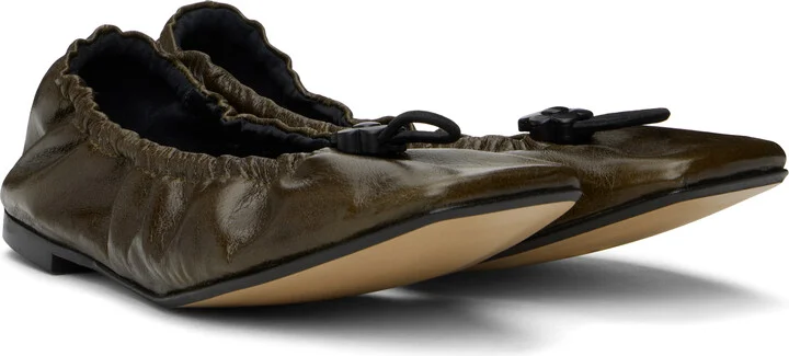 Cecilie Bahnsen Khaki Orbella Ballerina Flats - Image 4