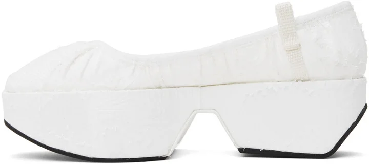 Cecilie Bahnsen White Alexandra Ballet Flats - Image 3