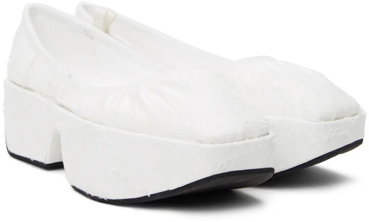 Cecilie Bahnsen White Alexandra Ballet Flats - Image 4