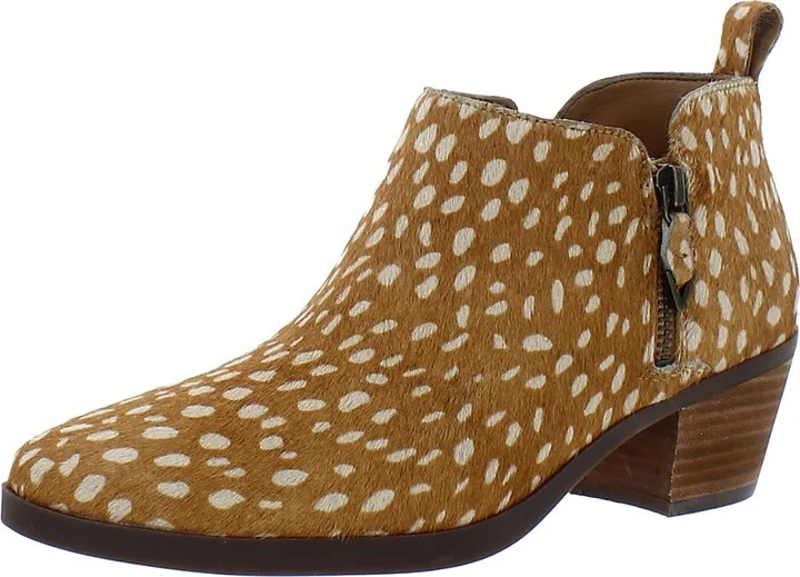 Cecily Womens Calf Hair Ankle Boots