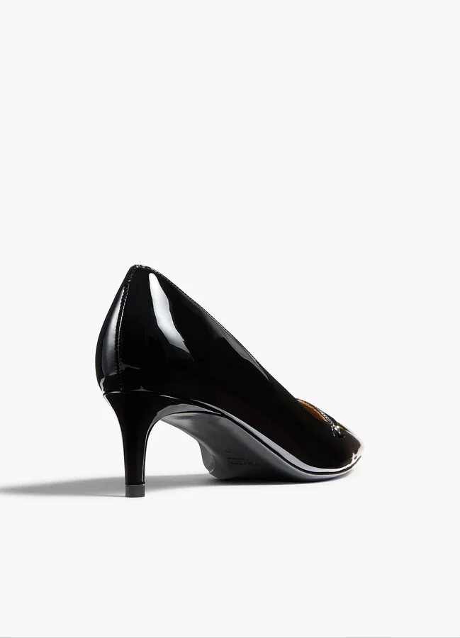 Celia Pump in Black Patent Leather - Image 3