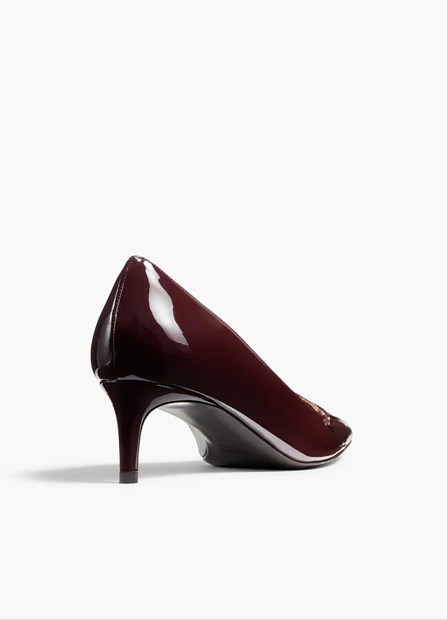 Celia Pump in Bordeaux Patent Leather - Image 3