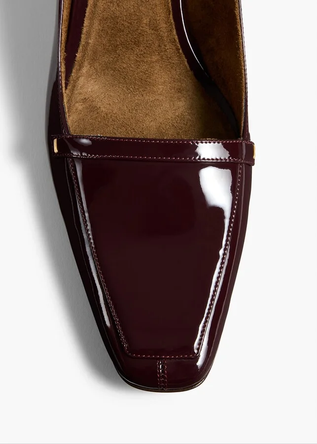 Celia Pump in Bordeaux Patent Leather - Image 4