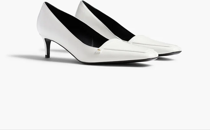 Celia Pump in Optic White Leather - Image 2