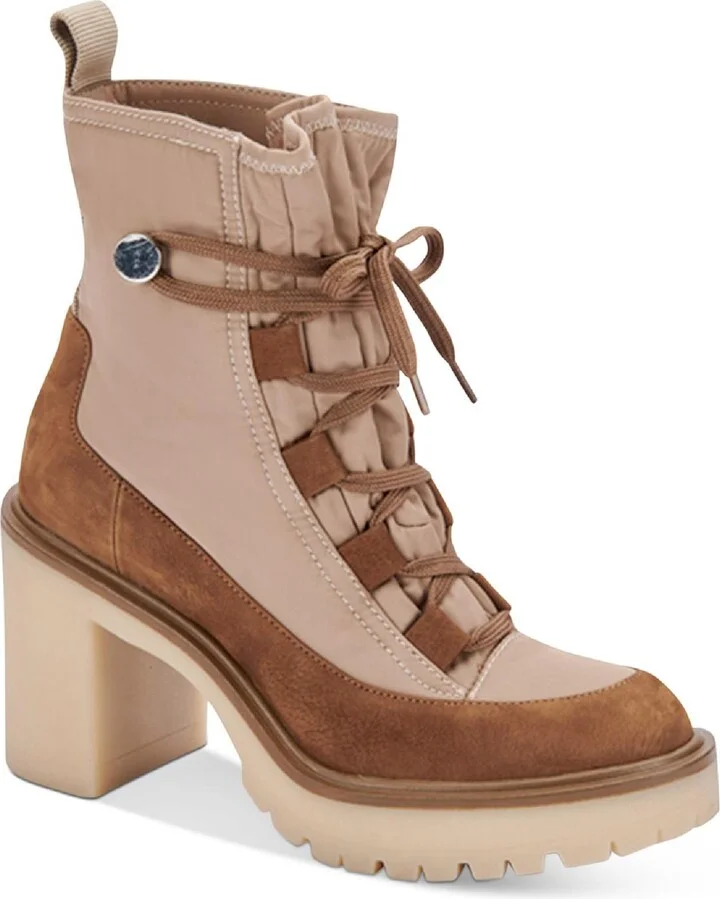 Celida Womens Solid Ankle Combat & Lace-up Boots