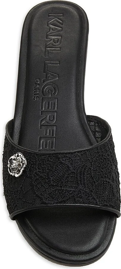 Celin Floral Lace Flat Sandals - Image 5