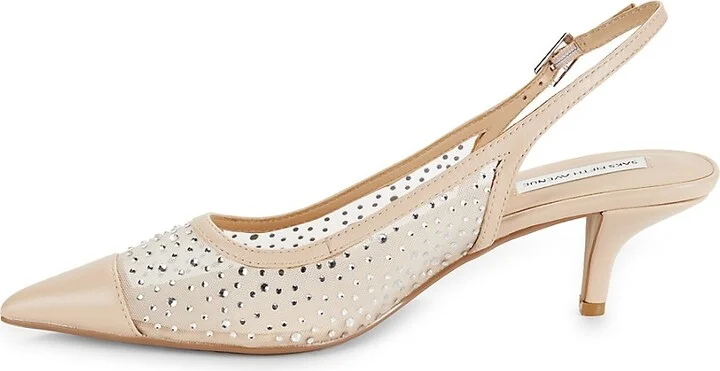 Celina 64MM Embellished Leather Slingback Pumps - Image 4