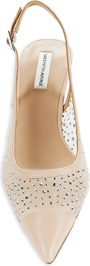 Celina 64MM Embellished Leather Slingback Pumps - Image 5