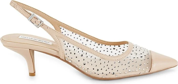 Celina 64MM Embellished Leather Slingback Pumps