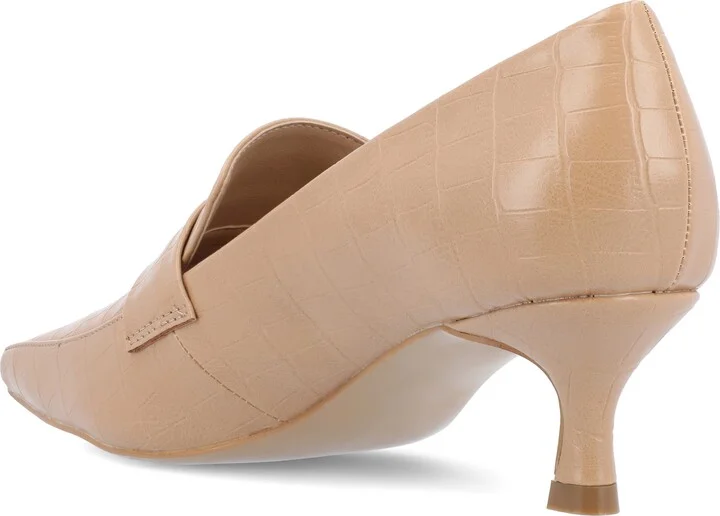 Celina Croc Embossed Loafer Pump - Wide Width Available - Image 2