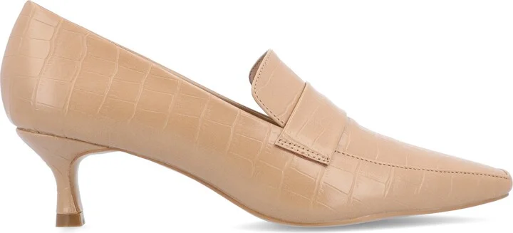 Celina Croc Embossed Loafer Pump - Wide Width Available - Image 3
