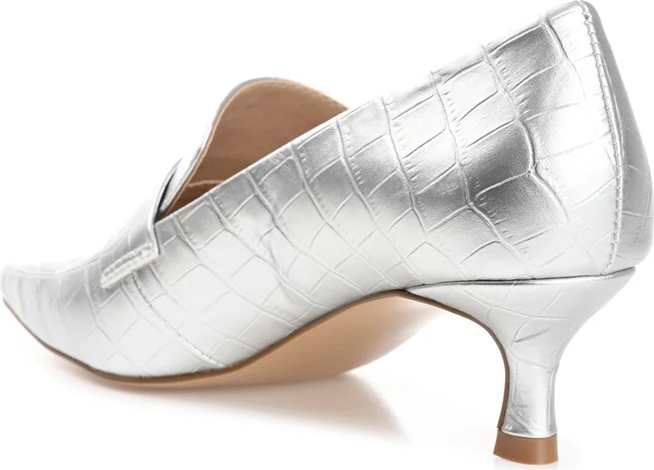 Celina Croc Embossed Loafer Pump - Wide Width Available - Image 7