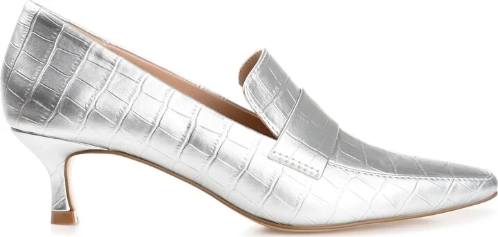 Celina Croc Embossed Loafer Pump - Wide Width Available - Image 8