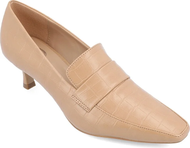 Celina Croc Embossed Loafer Pump - Wide Width Available