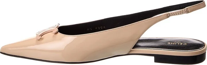 Celine Alma Triomphe Leather Slingback Flat - Image 2