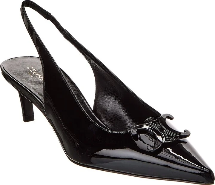 CELINE Alma Triomphe Patent Slingback Pump