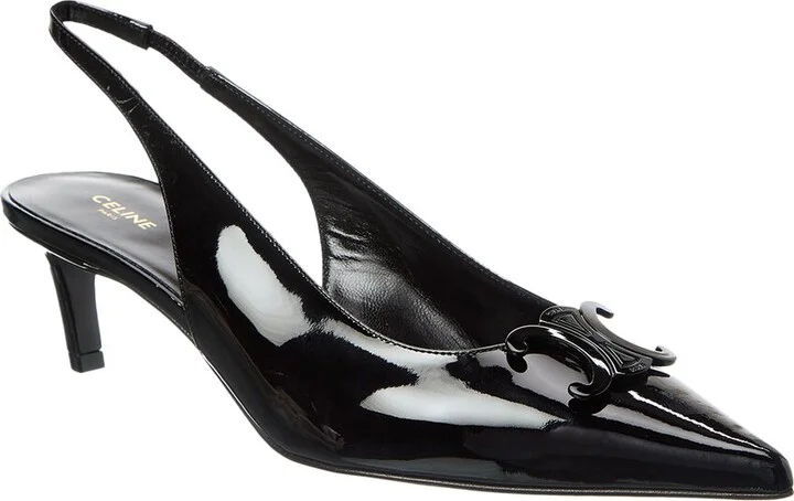 Celine Alma Triomphe Patent Slingback Pump