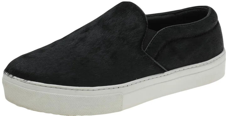 Celine Black Pony Hair Slip On Sneakers Size 40