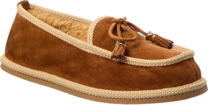 CELINE Boubou Suede & Shearling Slipper