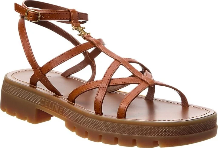 Celine Clea Strappy Leather Sandal