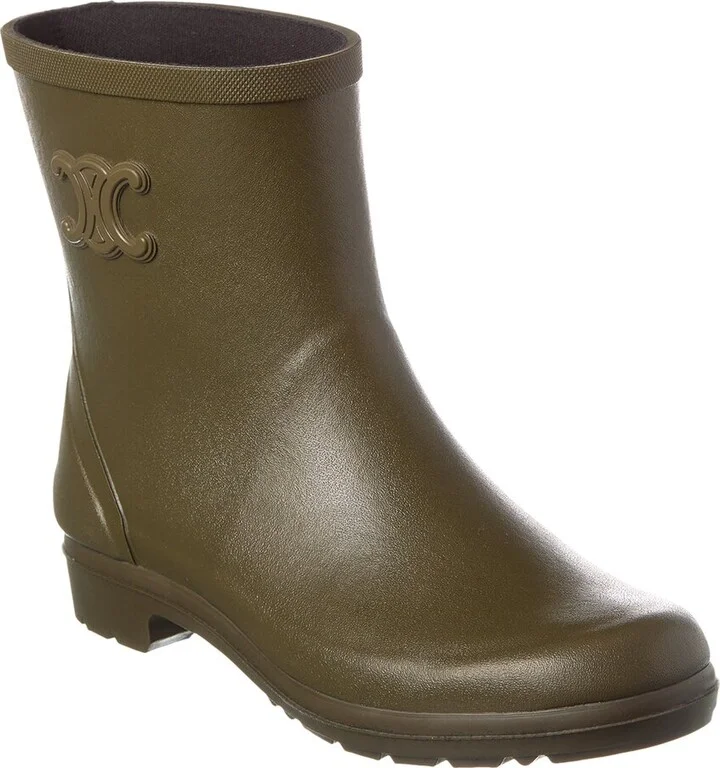 Celine Cropped Rubber Rain Boot