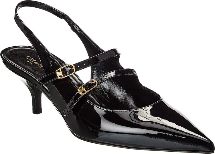 Celine Judy Patent Slingback Pump
