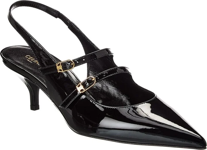 Celine Judy Patent Slingback Pump