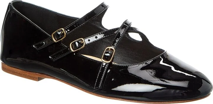 CELINE Les Logo Patent Ballerina Flat