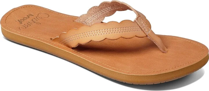 Celine Scalloped Strap Flip-Flop Sandal