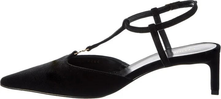 Celine T-Bar Velvet Pump - Image 2
