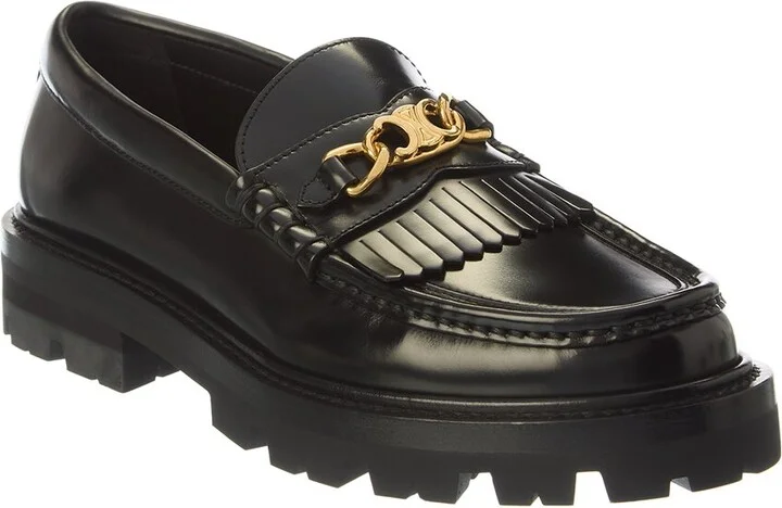 Celine Triomphe Margaret Leather Loafer