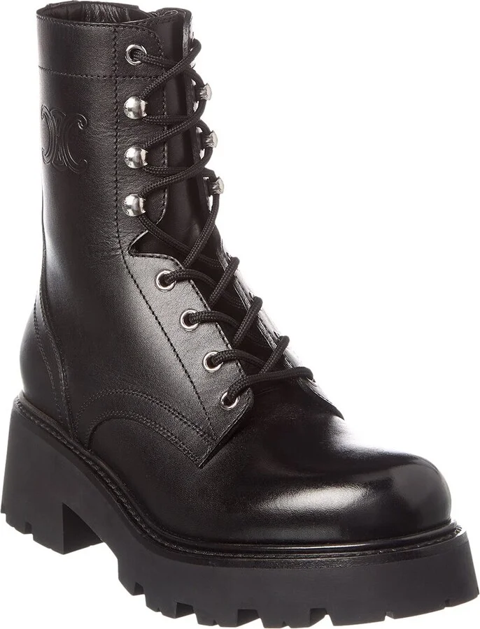 Celine Triomphe Mid Leather Boot