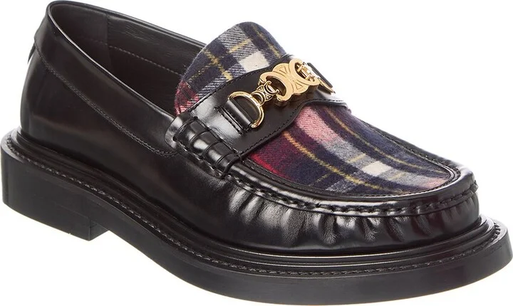 Celine Triomphe Tarta & Leather Loafer