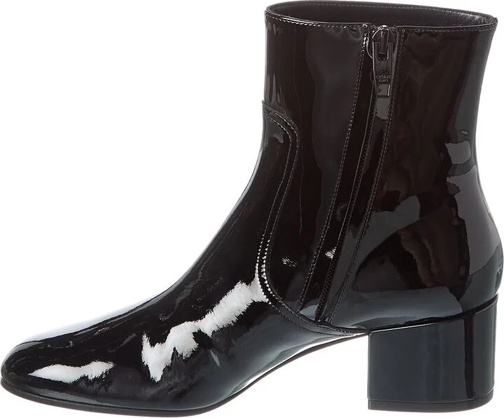 Celine Triomphe Zipped Patent Bootie - Image 2
