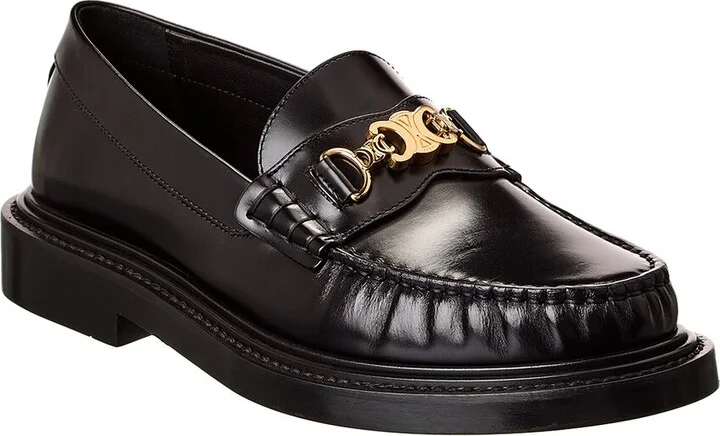Celine Universite Triomphe Chain Leather Loafer