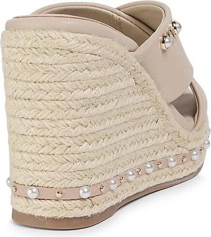 Cellyn 100MM Leather Wedge Sandals - Image 3