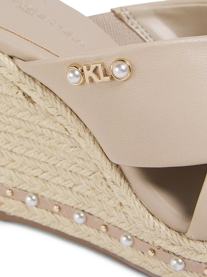 Cellyn 100MM Leather Wedge Sandals - Image 6