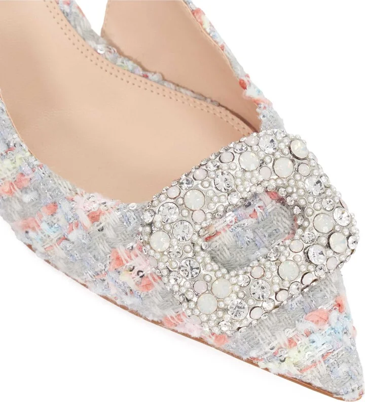 Centrepiece Kitten Heel Pointed Toe Pump - Image 4