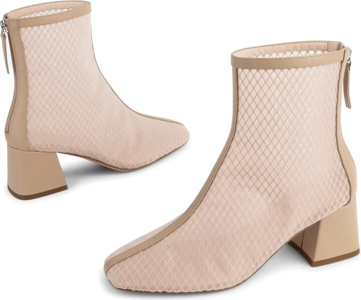 Century Mesh Ankle Boot-Neutrals