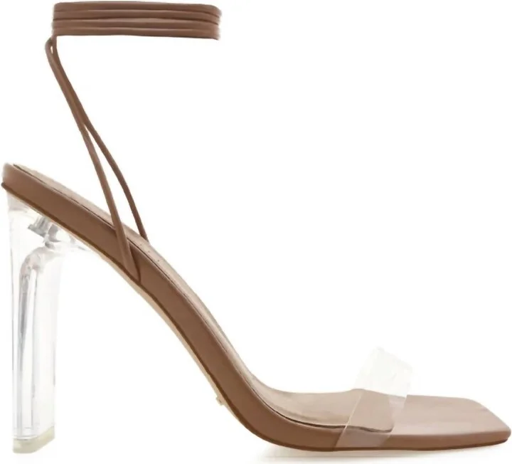 Cera Clear Heels In Toffee