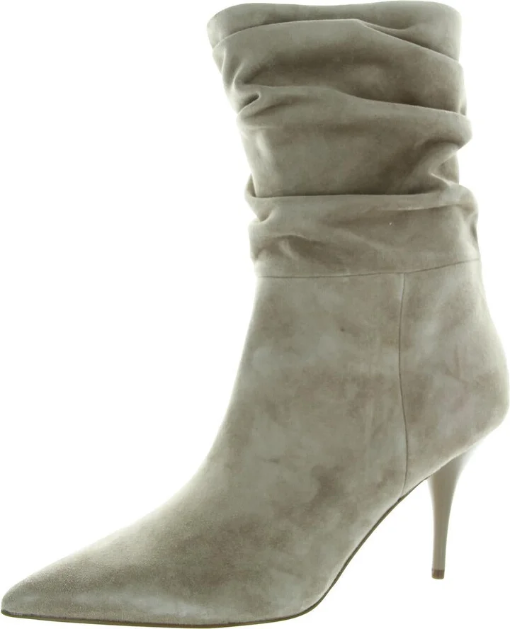 CERINE Womens Suede Mid-Calf Ankle Boots