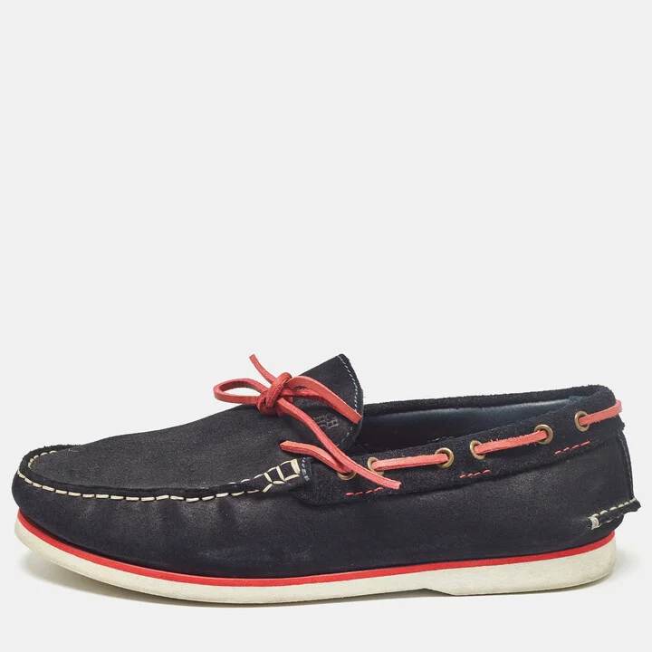 CH Carolina Herrera Black Suede Slip On Loafers Size 41