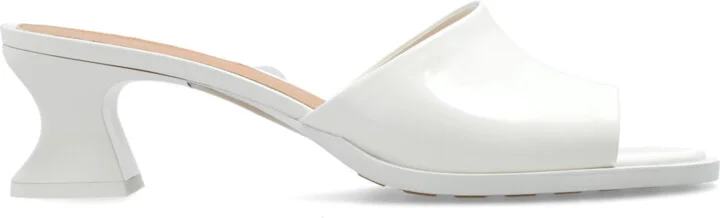 ‘Cha-Cha’ Heeled Mules, , - White